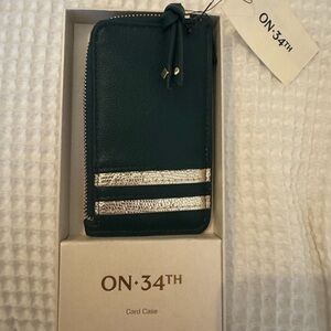 Green Card Case with Silver Accents
